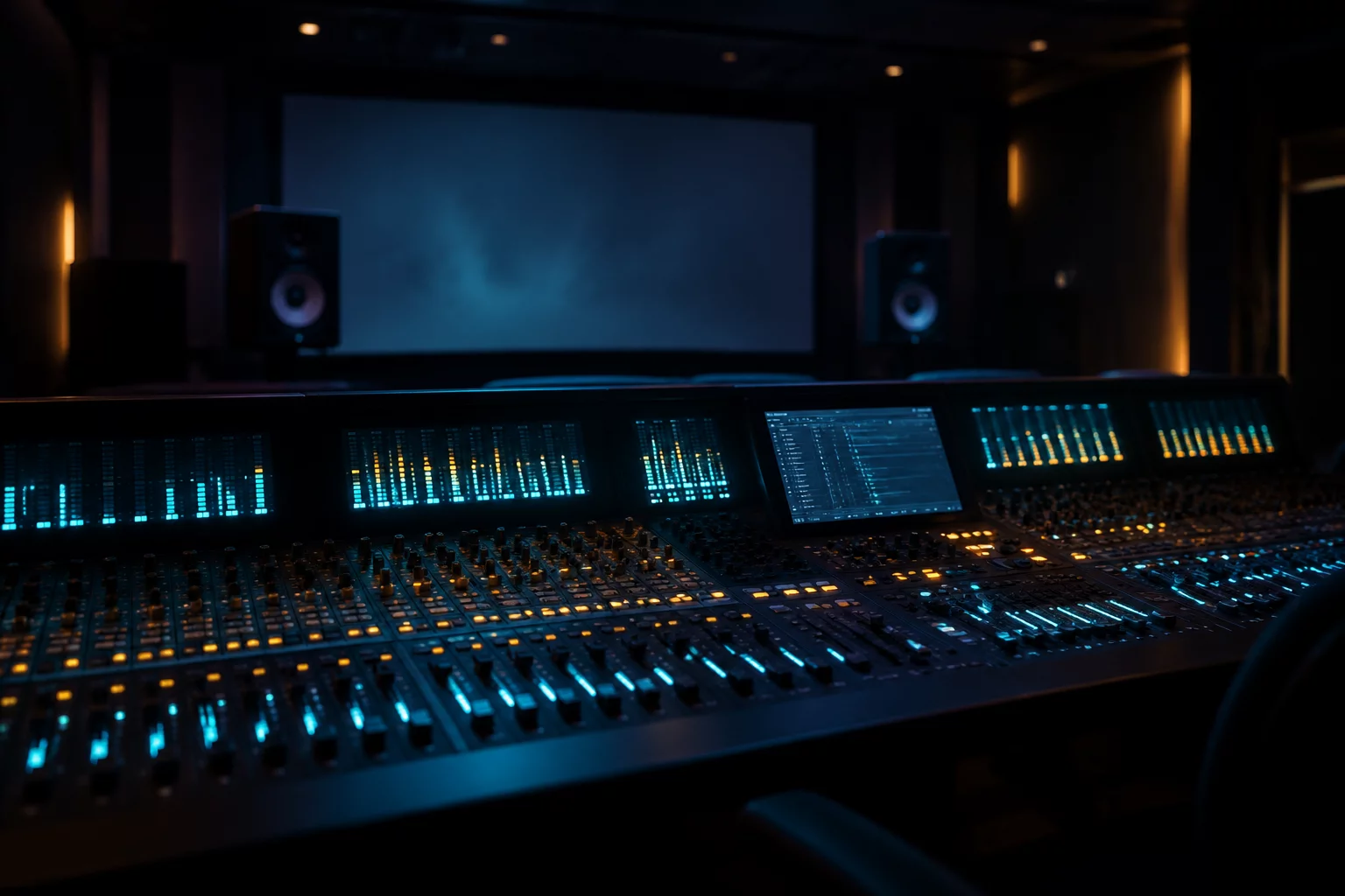 Studio mixing console background